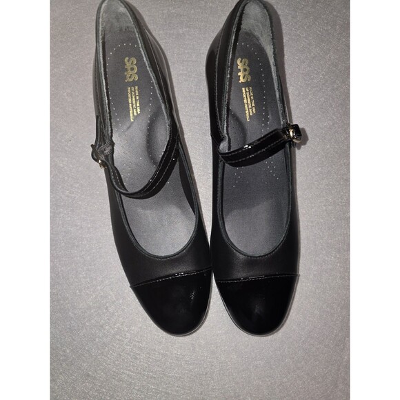 SAS Shoes - SAS Isabel Mary Jane Heels Black Patent Cap Toe Comfort Shoes Women’s 9 Slim EUC